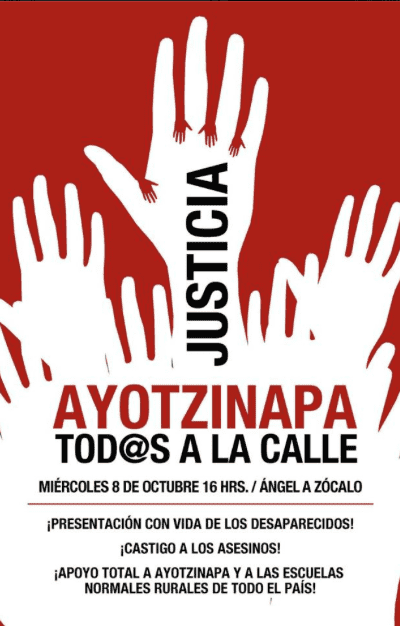 Padres de normalistas desaparecidos convocan a marcha nacional este 8 de Octubre