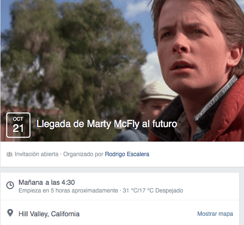 Llegada de Marty McFly al futuro