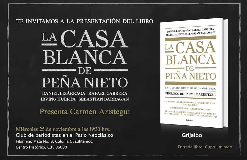 Invitacion Libro Casa blanca EPN