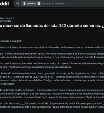 Creo que me está llamando la misma persona o el mismo grupo de personas por las siguientes razones: .- Absolutamente todos los números inician con 442 (la lada de donde vivo, Ags, es 449) .- Muchos de los números contienen el número 500 de forma intermedia .- Llaman aprox a las mismas horas del día .- Cuelgan la llamada al no contestar aprox en la misma frecuencia (como a 10 segundos de no contestar)