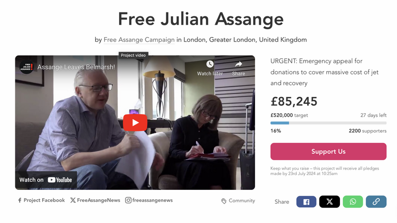 Julian Assange vuela de regreso a Australia