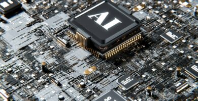 AI Breakthroughs a computer chip with the letter a on top of it