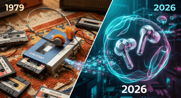 El legado del Walkman en 2026: De la cinta de casete al audio espacial con Inteligencia Artificial