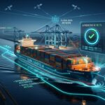 Buque portacontenedores monitoreado con tecnología de inteligencia artificial y datos satelitales.
