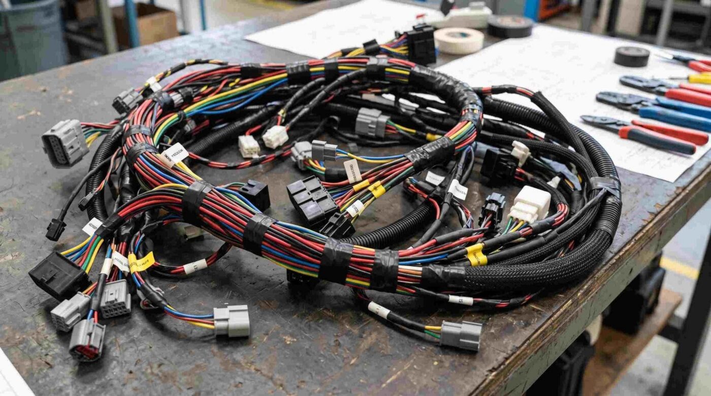 mazo de cables y conectores personalizados para ensamblaje de dispositivos electrónicos